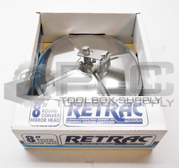 NEW RETRAC 610671 ROUND CONVEX MIRROR HEAD 8''
