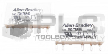 LOT OF 2 NEW ALLEN BRADLEY 700-TBR60 RELAY BLOCK STYLE 60VDC 6A/250VAC 700TBR60
