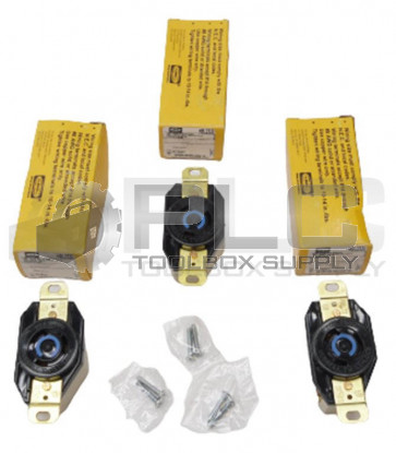 LOT OF 3 NEW HUBBELL HBL2320 TWIST LOCK RECEPTACLE 20A 250V