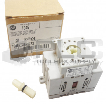 NEW ALLEN BRADLEY 194E-E25-1753 SER B SWITCH DISCONNECTOR, 0-1 / 3 POLES, 25A