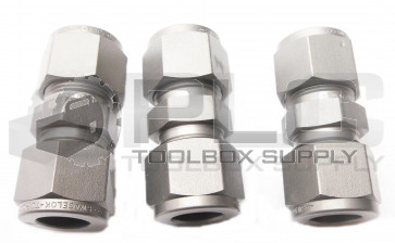 LOT OF 3 NEW SWAGELOK TI-810-6 TUBE UNION 1/2" 