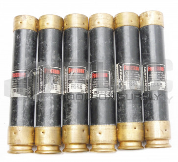 LOT OF 6 BUSSMANN FRS-R-35 FUSETRON DUAL-ELEMENT TIME DELAY FUSE 600VAC 250VDC