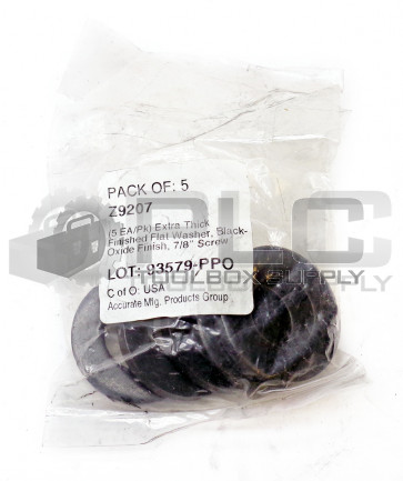 BAG OF 5 NEW ACCURATE Z9207 EXTRA THICK FINISHED FLAT WASHER 7/8" SCREW