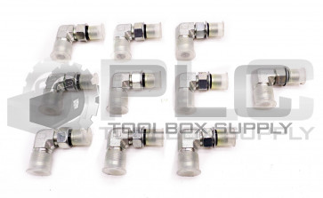 LOT OF 10 NEW BRENNEN 6801-06-04-NWO-FG 7/16" MALE 9/16" TAPERED 90° ELBOW