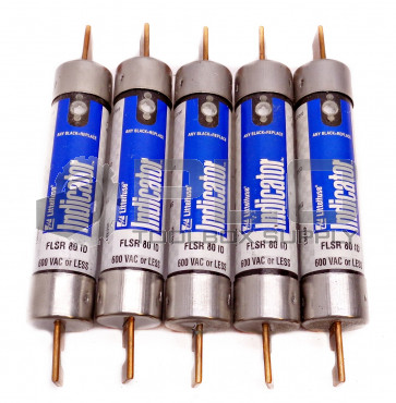 LOT OF 5 NEW LITTELFUSE FLSR 80 ID INDICATOR FUSES CLASS RK5 600VAC