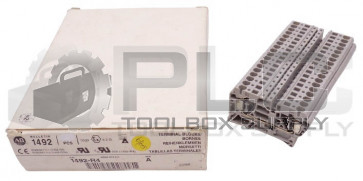 BOX OF 18 NEW ALLEN BRADLEY 1492-R4 SER A GRAY TERMINAL BLOCKS