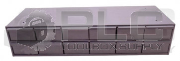 12-DRAWER IND. STORAGE CABINET 34"L X 12-1/2"W X 7-1/2"H w/12 INSERTS *READ*