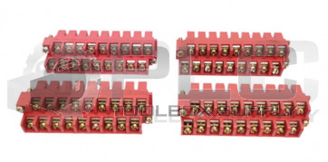 LOT OF 4 ALLEN BRADLEY 1746-RT25R RED TERMINAL BLOCKS