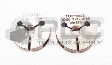 SET OF 2 WOODWORTH/SUPREX 5/16-18NC2 THRD RING GAGE GO PD2764 NOGO PD2723 *READ*