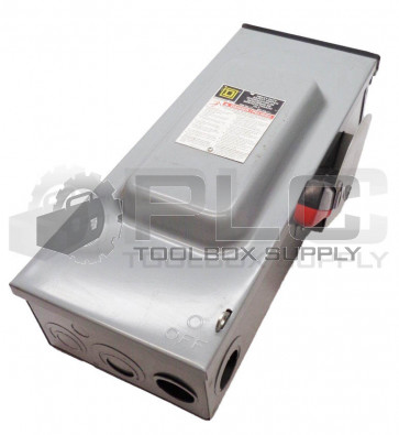 SQUARE D H363RB SER F05 100AMP HEAVY DUTY SAFETY SWITCH 600VAC TYPE 3R 50/60HZ