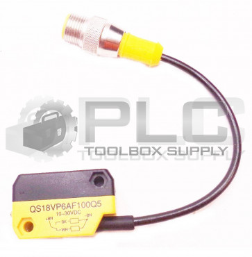 NEW BANNER QS18VP6AF100Q5 PHOTO SENSOR 10-30VDC