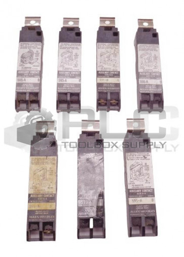 LOT OF 7 ALLEN-BRADLEY 595-A SER B AUXILIARY CONTACT