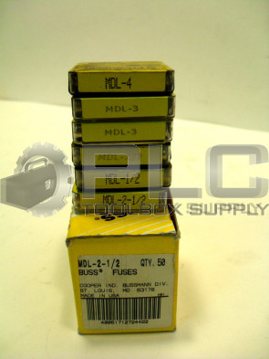 NEW BUSS FUSES MIXED LOT MDL-1/2 MDL-2-1/2 MDL-3 MDL-4 TOTAL OF 80 FUSES
