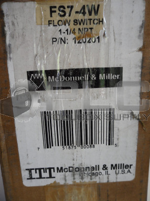 NEW MCDONNELL & MILLER FS74W FLOW SWITCH 120201