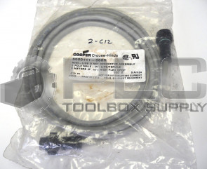 NEW COOPER CROUSE HINDS 5000111-588R CABLE 5 POLE MALE IN LINE/FEMALE 3 METERS