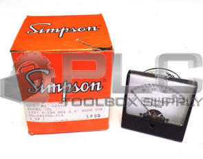 NEW SIMPSON MODEL 1227 0-150 FPM PANEL METER UL 02550 DCA 2.5'