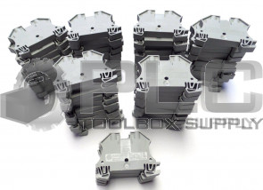 NEW ALLEN BRADLEY LOT OF 64 1492 J6 TERMINAL BLOCK GREY