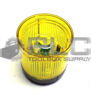 ALLEN BRADLEY 855T-B24TL8 CONTROL TOWER STACK LIGHT BLACK HOUSING YELLOW