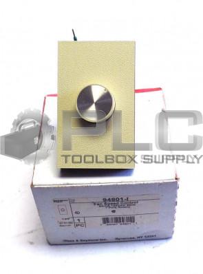 NEW PASS & SEYMOUR 94801-I FAN SPEED CONTROL 8AMP 120VAC 60HZ 1POLE ROTARY