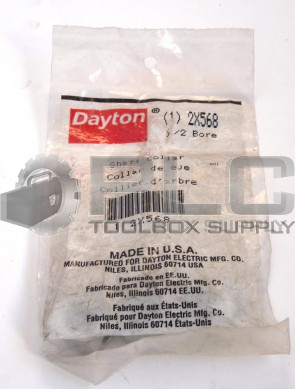 NEW DAYTON 2X568 SHAFT COLLAR 1/2" BORE       PACKS OF 3
