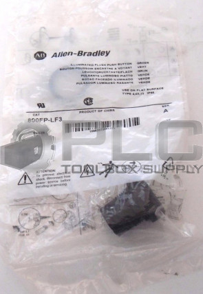 NEW ALLEN BRADLEY 800FP-LF3 /A GREEN ILLUMINATED FLUSH PUSH BUTTON  **QUANTITY**