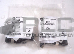 LOT OF 2 NEW ALLEN BRADLEY 280-FAM22F SERIES A FIELD ATTACHABLE M22 4P FEMALE