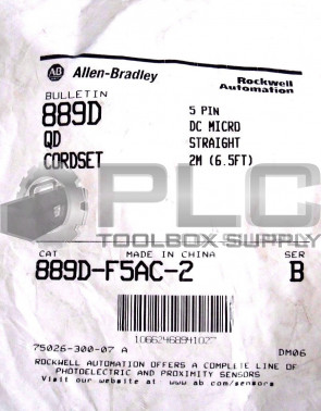 NEW ALLEN BRADLEY 889D-F5AC-2 SER. B DC CORDSET