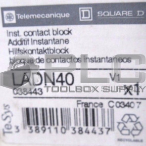 NEW TELEMECANIQUE LADN40 SQUARE D CONTACT BLOCK