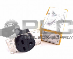 NEW HUBBELL HBL9330 FLUSH MOUNT RECEPTACLE 30A 250VAC 2 POLE 3 WIRE 9330
