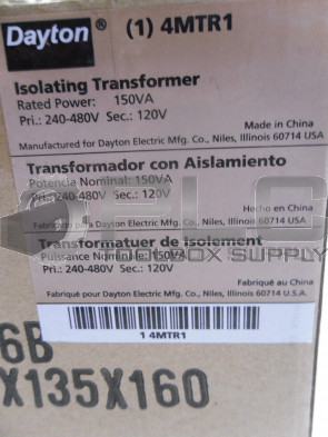 NEW DAYTON 4MTR1 ISOLATING TRANSFORMER