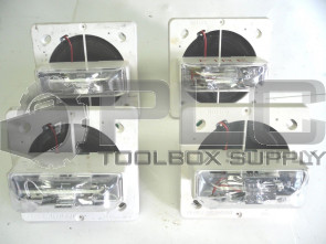 MIXED LOT OF 4 SPEAKER STROBES ET70-24MCWH, SEF-MC-R, SET-MC-CW