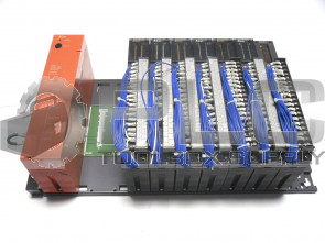 MITSUBISHI A61P PROGRAMMABLE CONTROLLER, (3) AY51, (4) AX41 AND RACK