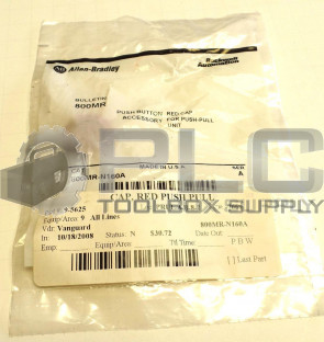NEW ALLEN BRADLEY 800MR-N160A RED CAP PUSH BUTTON