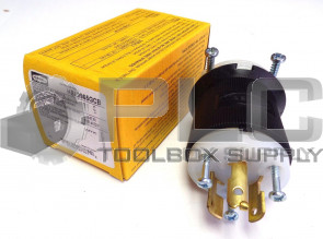 NEW HUBBELL TWIST-LOCK PLUG HBL9965GCB 20A 250V 2 POLE 3 WIRE