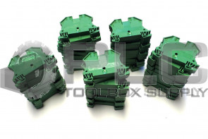 NEW ALLEN BRADLEY LOT OF 50 1492-J6 TERMINAL BLOCKS GREEN