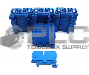 LOT OF 37 ALLEN BRADLEY 1492-L4 SPRING CLAMP TERMINAL BLOCK