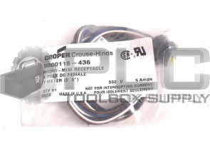 NEW COOPER 5000118-436 MICRO-MINI RECEPTACLE