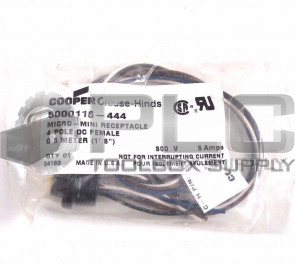 NEW COOPER 5000118-444 MICRO-MINI RECEPTACLE