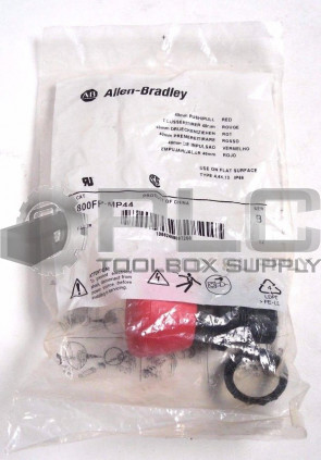 NEW ALLEN BRADLEY 800FP-MP44 SERIES B 40MM RED PUSH/PULL