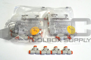 NEW LOT OF 24 SMC KQ2T07-00A 1/4" TUBING OD MALE BRANCH TEE ONE-TOUCH FITTINGS
