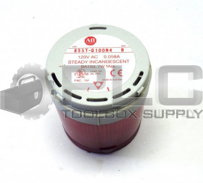 ALLEN BRADLEY 855T-G10DN4 CONTROL TOWER STACK LIGHT 120V SER B