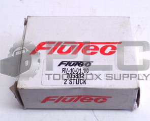 NEW FLUTEC RV-10-01.1/0 CHECK VALVE FOR INLINE MOUNTING SIZE-10 BOX OF TWO