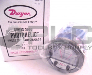 NEW DWYER PHOTOHELIC 17568 N280 25 PSIG 0-.25 INCHES 3000 PRESSURE SWITCH