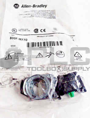 LOT OF 3 NEW ALLEN BRADLEY 800F-MX10 SER A CONTACT CARTRIDGE W/ LATCH 690V