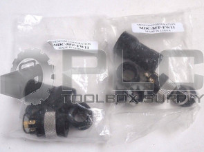NEW LOT OF 2 MENCOM MDC-8FP-FW11 8 POL FIELD WIREABLE FEM PLUG