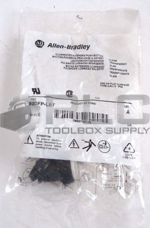 NEW ALLEN BRADLEY 800FP-LE7 SERIES A CLEAR ILLUMINATED EXTENDED PUSH BUTTON