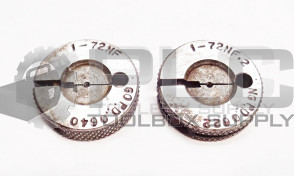 SET OF 2 ATG 1-72NF GO PD.0640 & 1-72NF-2 NOGO PD.0622 THREAD RING GAGES