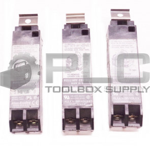 LOT OF 3 NEW ALLEN BRADLEY 595-A SER B AUXILIARY CONTACT SIZES 0-5 600VAC