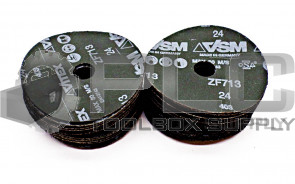 LOT OF 35 NEW VSM ZF713 RESIN FIBER DISCS 24 GRIT 