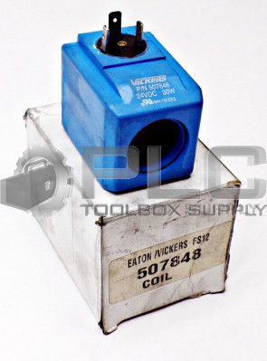 NEW EATON VICKERS 507848 SOLENOID VALVE COIL 24V DC 30W